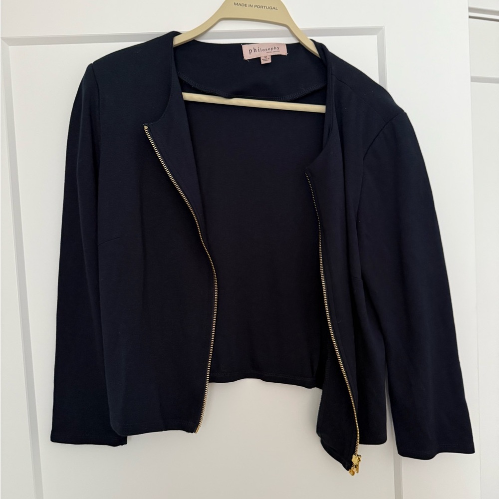 Philosophy Blue Blazer Classic Suit Jacket